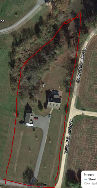 Aerial shot of lot 8